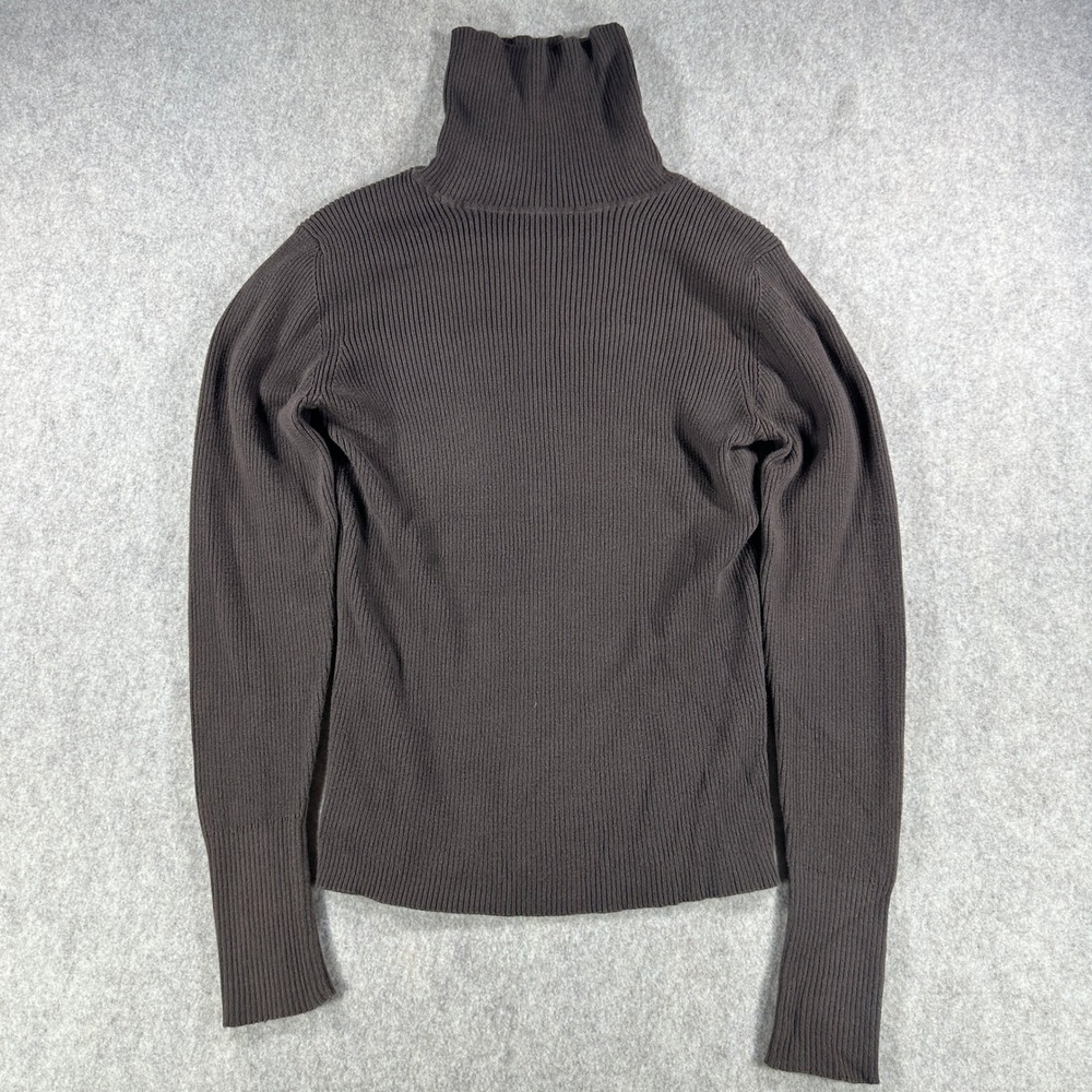 Old Navy Womens Ribbed Knit Long Sleeve Turtleneck Sweater Brown Size Medium